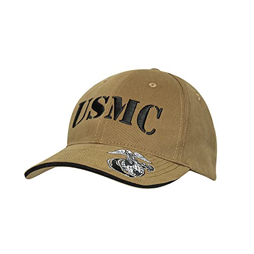 Rothco Vintage USMC Low Profile Cap with Embroidered Design - color: Coyote Brown