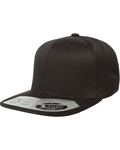 Flexfit Men's High Crown Structured Solid Cap, Black, One Size