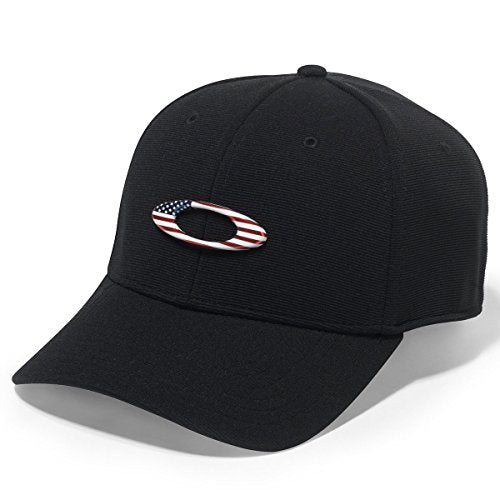 Oakley Men's Tincan Cap - color: Black/American Flag, size: Small-Medium