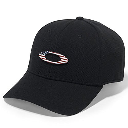 Oakley Men's Tincan Cap - color: Black/American Flag, size: Small-Medium