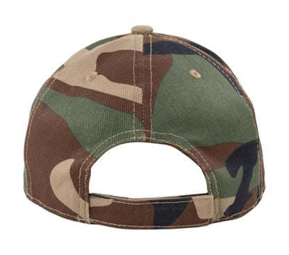 TK Flex Blank Hats, Adjustable Plain Hats, Casual Women's and Men's Hats, Baseball Caps for Patches and Embroidery, 12 Pack - color: Woodland Camo