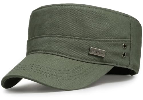 Unisex Basic Cadet Army Caps Everyday Military Style Hat - color: Army Green 2