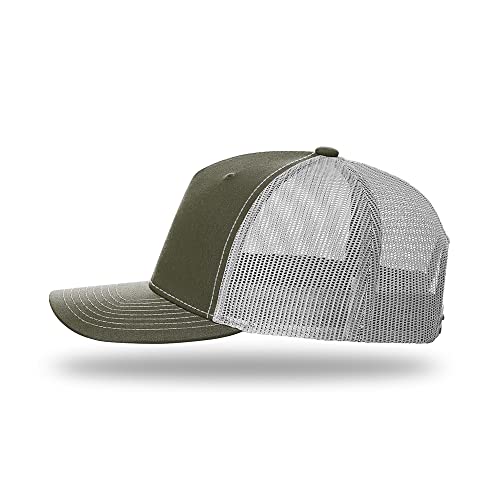 Richardson 112FP & 112PFP Classic Fit Five-Panel Snapback Trucker Cap |OSFM - color: Beetle/Quarry
