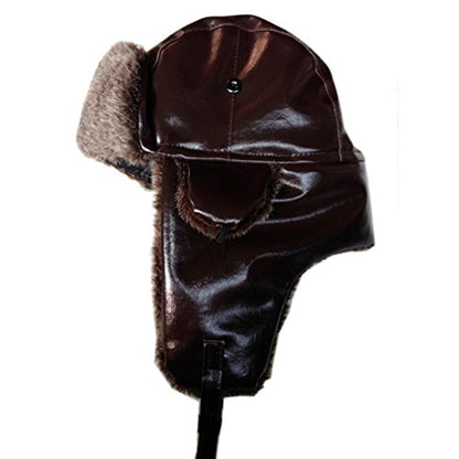 Lukitty Trapper Warm Russian Trooper Hat Winter Skiing Cap Women Men Windproof - color: Z-brown
