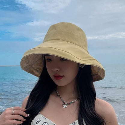 FaroDor Women's Reversible Bucket Hat UV Protection Packable Travel Cap Wide Brim Sun Hats 2026 - color: 6yellow