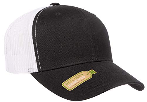 YP Classics Recycled Retro Trucker Cap - 2-Tone Black/White