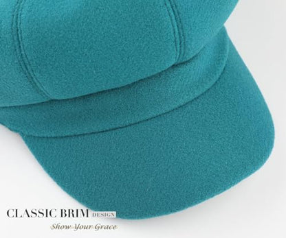 Sumolux Women Beret Newsboy Hat French Cap Classic Winter - color: Turquoise