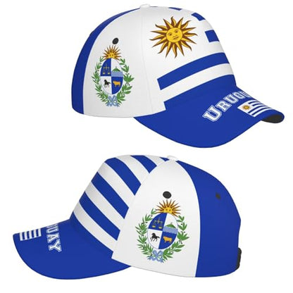 National Flags Baseball Cap for Men Women, Adjustable Trucker Hat Sun Visor Caps, Outdoor Dad Cap Patriotic Hat - color: Uruguayan Flag