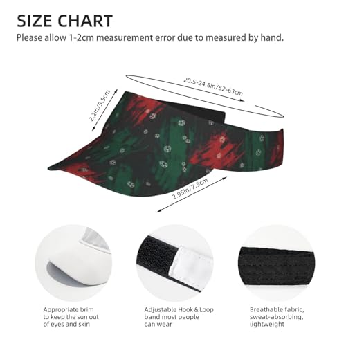 Adjustable Lightweight Open Top Sports Sun Visor Hat Cap for Golf Tennis - color: Grunge Football