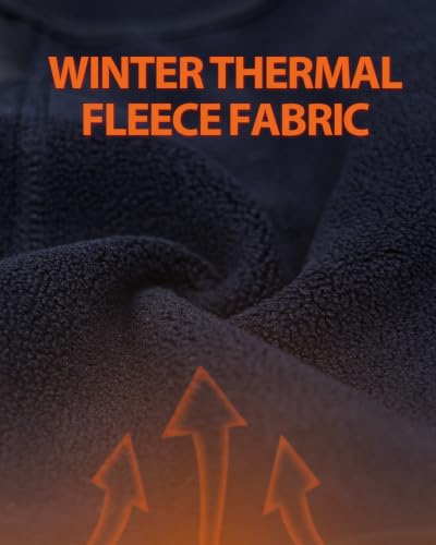 Ski Mask Warm Fleece-Lined Balaclava Face Mask for Cold Weather - color: Black