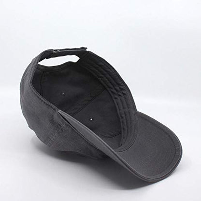 Classic Blank Dad Hat Cotton Adjustable Strap Baseball Cap - color: Charcoal Gray