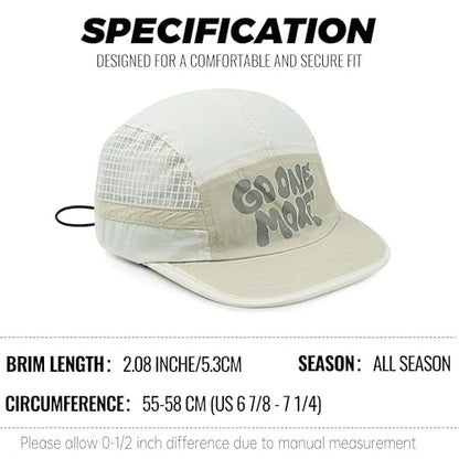 Clakllie Quick Dry 5 Panel Running Hat Breathable Mesh Hat Two-Tone Short Brim Hats Lightweight Baseball Cap Summer Sport Cap - color: Cdus-bssd2504-beige