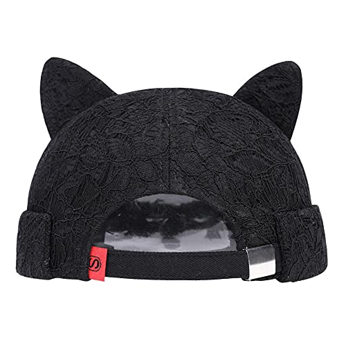 Docker Cap Brimless Hats Women Skullcap Beanie Rolled Cuff Hat No Brim Hats with Adjustable