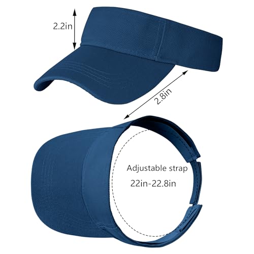 Marrywindix 1 Piece of Sport Wear Athletic Visor Sun Sports Visor Hat Visor Adjustable Cap for Women and Men - color: Navy Blue