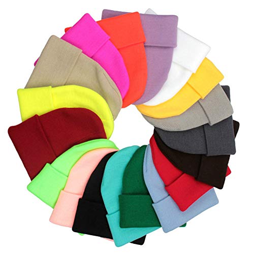 Unisex Adult Knit Beanie for Men Women Warm Snug Hat Cap - color: Beige