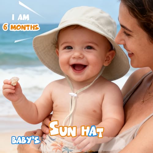 Baby Toddler Sun Hat,Boys Girls Adjustable Bucket Hat for Kids UPF 50+ Sun Protective Child Summer Beach Hats 0-5 Years - color: Gray & Army Green -2pcs, size: 2-5T