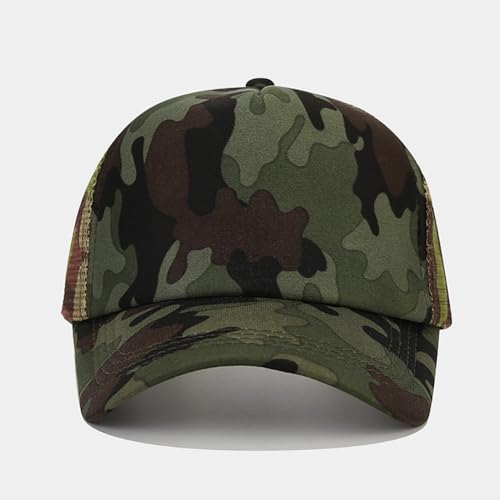 Women's Men's Fashion Baseball Cap Adjustable Strapback Hats Dad Hat Visor Sports Hat - color: Camouflage