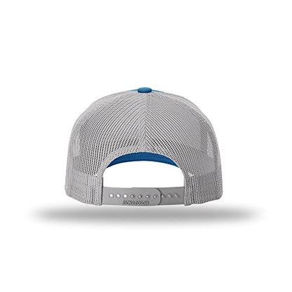 Richardson 112FP & 112PFP Classic Fit Five-Panel Snapback Trucker Cap |OSFM - color: Cobalt Blue/Grey