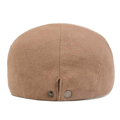 Classic Flat Cap for Men Adjustable Beret Newsboy Hat Breathable Cotton Golf Flat Cap Gatsby Driving Hunting Hat - color: Red