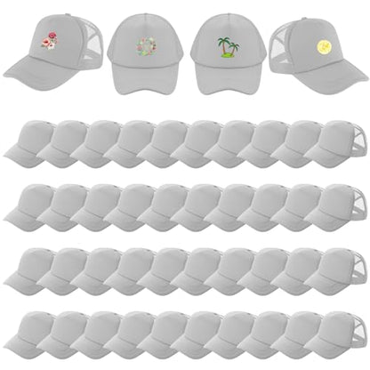 Hercicy 40 Pack Blank Trucker Hat Bulk - color: Grey
