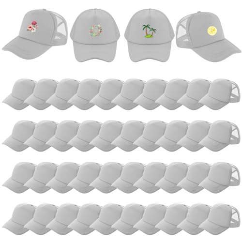 Hercicy 40 Pack Blank Trucker Hat Bulk - color: Grey