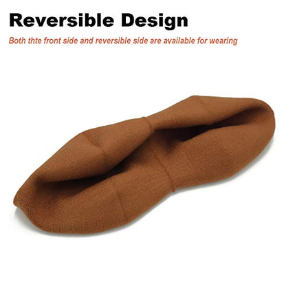 Wheebo Reversible Solid Color French Beret Hat for Women and Girls - color: Chocolate