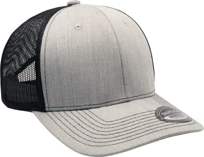 L2K Classics Plain Trucker Mesh Cap Baseball Cap - Mens Hats Trucker Hats for Men - color: Heather/Black