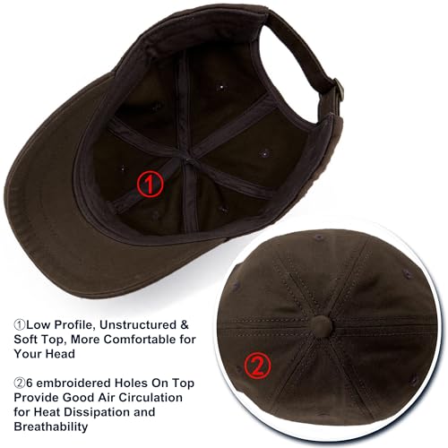 Loneshark Short Brim Baseball Cap for Running Small Bill Umpire Hat - color: Brown