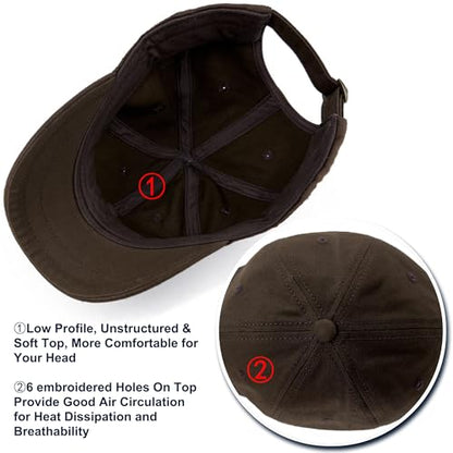 Loneshark Short Brim Baseball Cap for Running Small Bill Umpire Hat - color: Brown