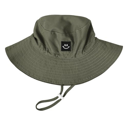 Baby Toddler Sun Hat,Kids Summer UPF 50+ Foldable Beach Bucket Hat for Boys Girls Children - color: Army Green, size: 2-4T