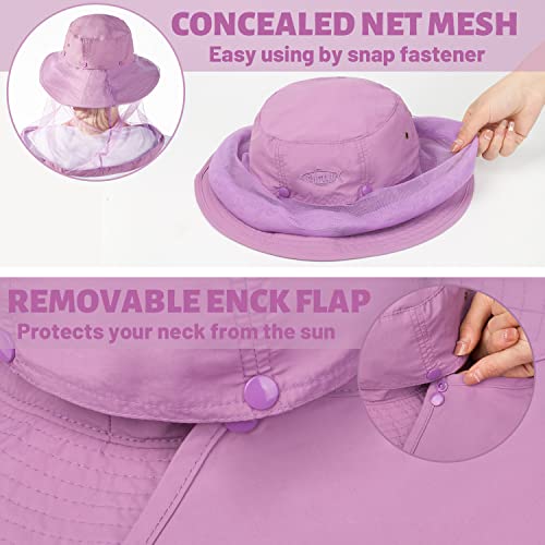 Palmyth Head Net Hat, Sun Hat Safari Hat - color: Fig