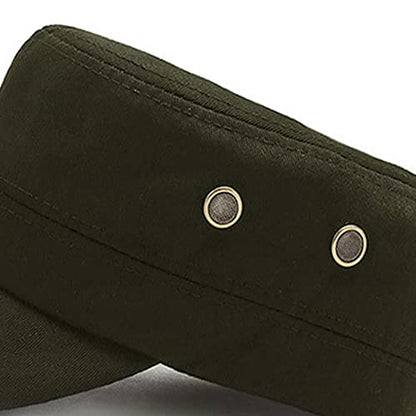 XYIYI Unisex Cotton Basic Cadet Army Cap Everyday Military Style Hat - color: Flat Army Green