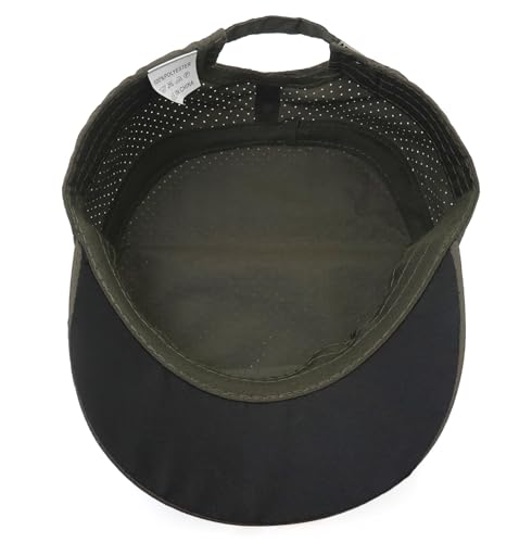 Army Cadet Cap for Men Military Style Flat Top Quick Dry Hat - color: Army Green