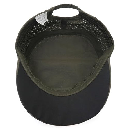 Army Cadet Cap for Men Military Style Flat Top Quick Dry Hat - color: Army Green