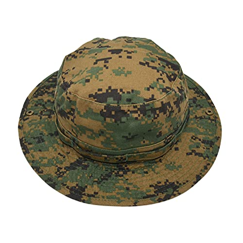 Newhattan Short Brim Visor Cotton Bucket Sun Hat - color: Digital Camo, size: Large-X-Large