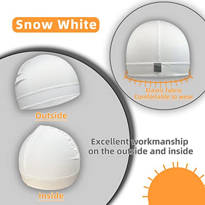 6 Pcs Skull Cap Sweat Wicking Helmet Liner Breathable Cycling Beanie Running Sports Hat Cooling Head Wraps for Men - color: White Pack