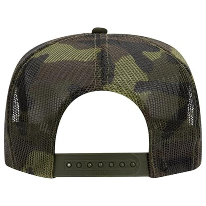 OTTO Cap 5 Panel High Crown Foam Front Mesh Back Trucker Hat, One Size - color: 0703cpb