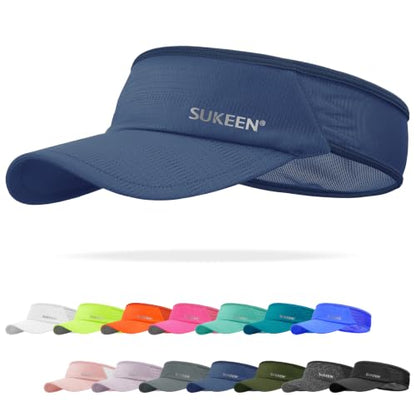 Sukeen Lightweight Sports Sun Visor Hat for Men Women - color: Navy Blue