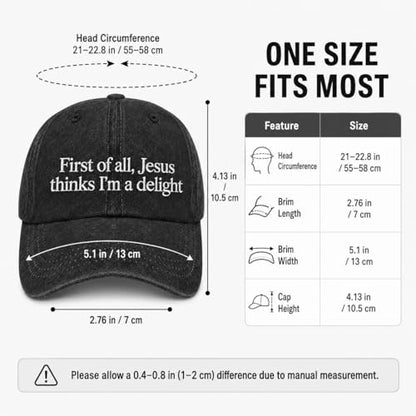 Man of God Husband Dad Embroidered Hat Camping Caps for Women - color: Faiths Can Move Mountains 13