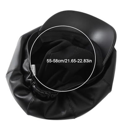 Women Newsboy Hats 8 Panel Vintage PU Leather Visor Beret Baker boy Cap Cabbie Hat for Women/Men