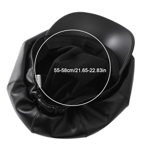 Women Newsboy Hats 8 Panel Vintage PU Leather Visor Beret Baker boy Cap Cabbie Hat for Women/Men
