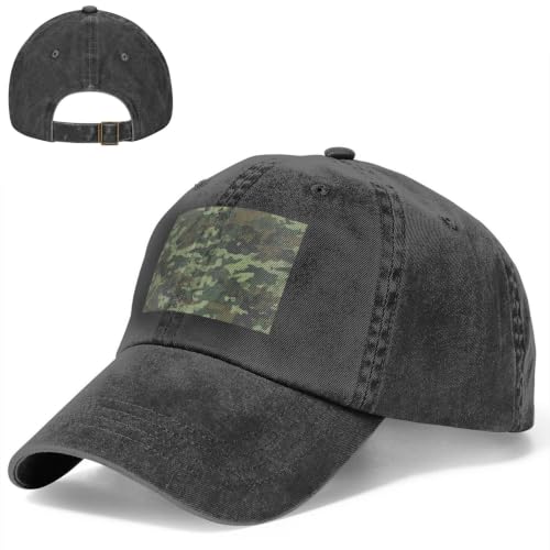 Vintage Washed Baseball Cap for Men Women Adjustable Golf Dad Hat Black - color: Black