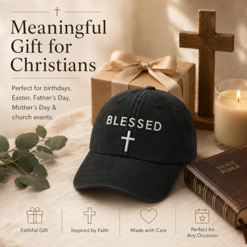 Man of God Husband Dad Embroidered Hat Camping Caps for Women - color: Blessed 22