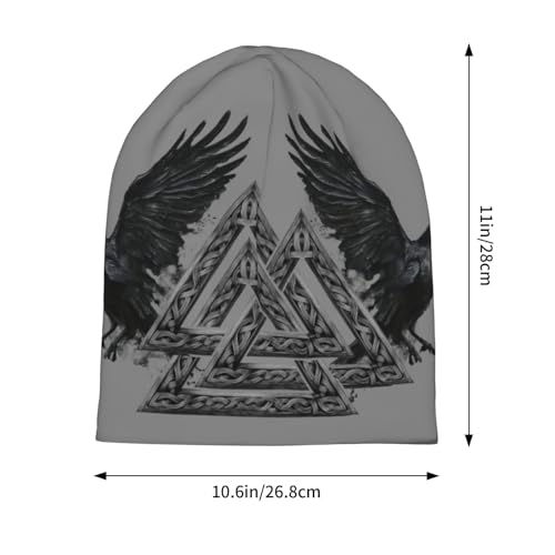 Slouchy Beanie Hat Skull Cap Chemo Headwear Baggy Hats for Men Women Running Cycling - color: Gothic Bird