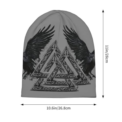 Slouchy Beanie Hat Skull Cap Chemo Headwear Baggy Hats for Men Women Running Cycling - color: Gothic Bird
