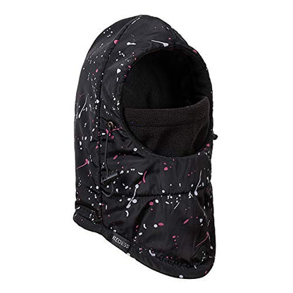 REDESS Winter Windproof Hat, Unisex Children Heavyweight Balaclava, Ski Mask with Thick Warm Fleece Face Cover - color: Point Black