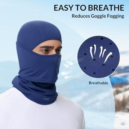 baleaf Balaclava Ski Mask Warm Winter Face Mask with Neck Gaiter - color: Blue