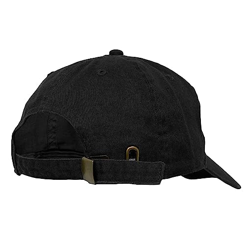 Glory Max 100% Cotton Baseball Cap Classic Plain Low Profile Golf Dad Hat Buckle Adjustable - color: Black