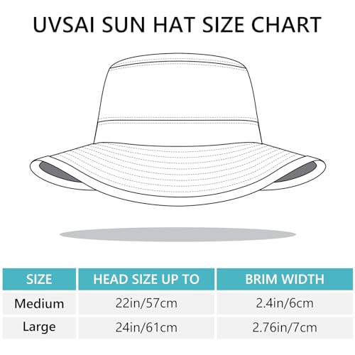 UPF 50+ Foldable Sun Hat Patterned Under Brim Bucket Hats for Summer Hiking Fishing Beach Safari Men Women - color: Light Brown, size: Large