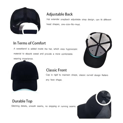 ZH 12 Pack Mesh Trucker Hats, Bulk Baseball Caps for Men and Women, Trucker Cap Wholesale - color: Black/White